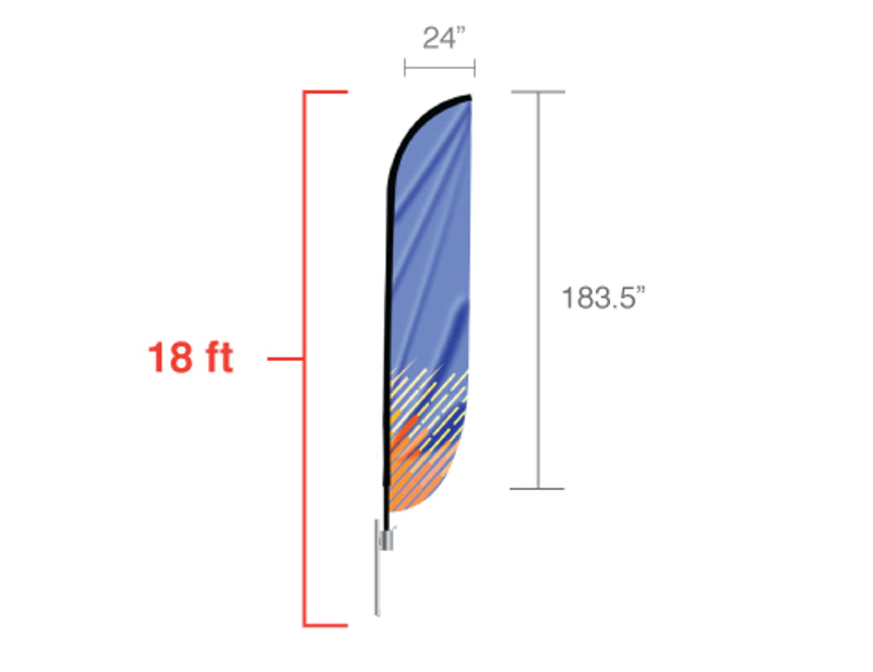 Feather Convex Flag