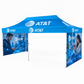 AT&T tent with full-height sidewalls and no back wall