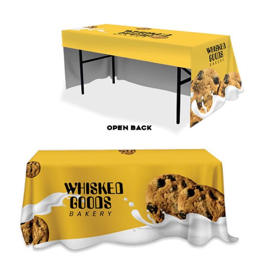 Fully Sublimated Tablecloths 3 sided (Open Back)